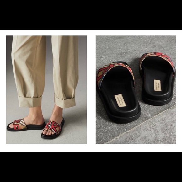 LIMITED EDITION! 2018 BURBERRY CHECK SLIDES - Picture 5 of 5